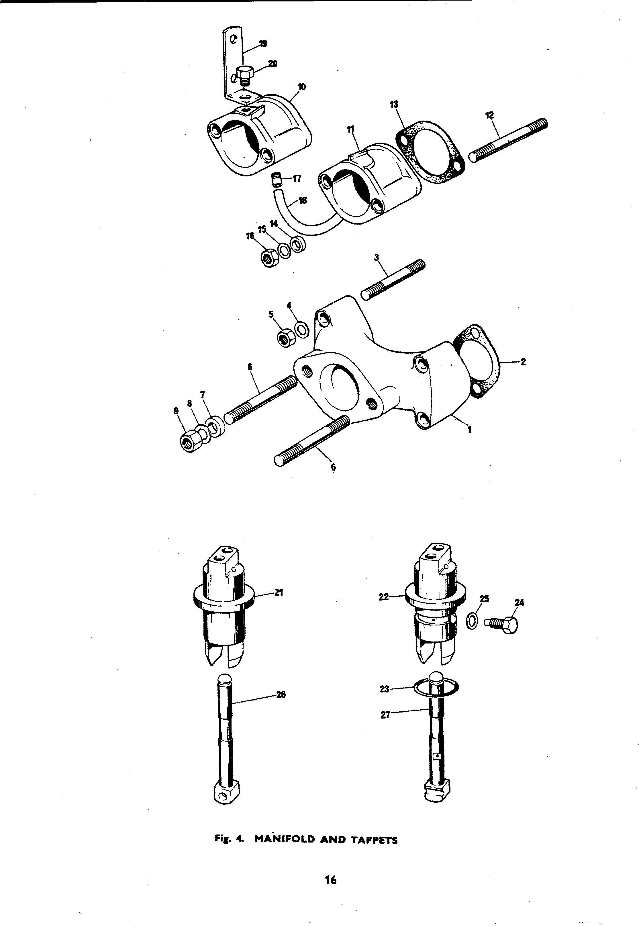 manifold & tappets diagram
